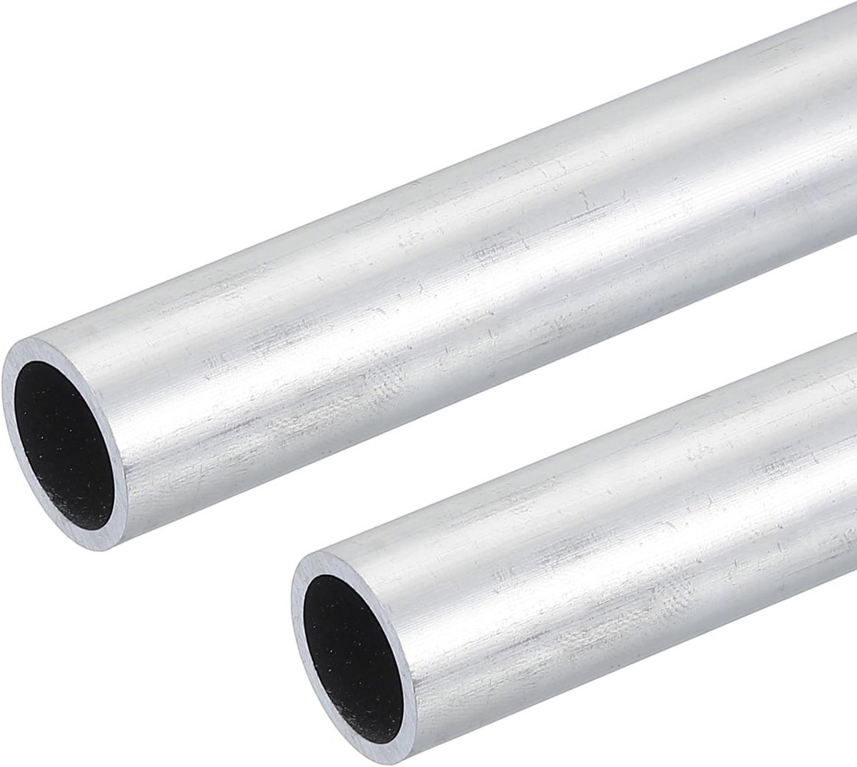6063 Aluminium Tube - 2Pcs - 20mm OD - 2mm Dikte - 300mm Lengte - Aluminium Ronde Buizen - Naadloze Metalen Rechte Pijp voor DIY Klussen - Industrieel Model - Meubel