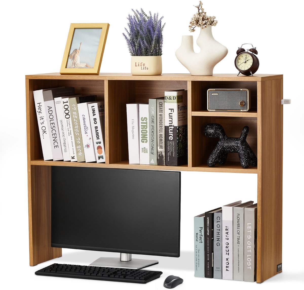 Vevor Bureau Plank Tafel Organizer Tafel Plank 1-Tier Spaanplaat Houtkleur