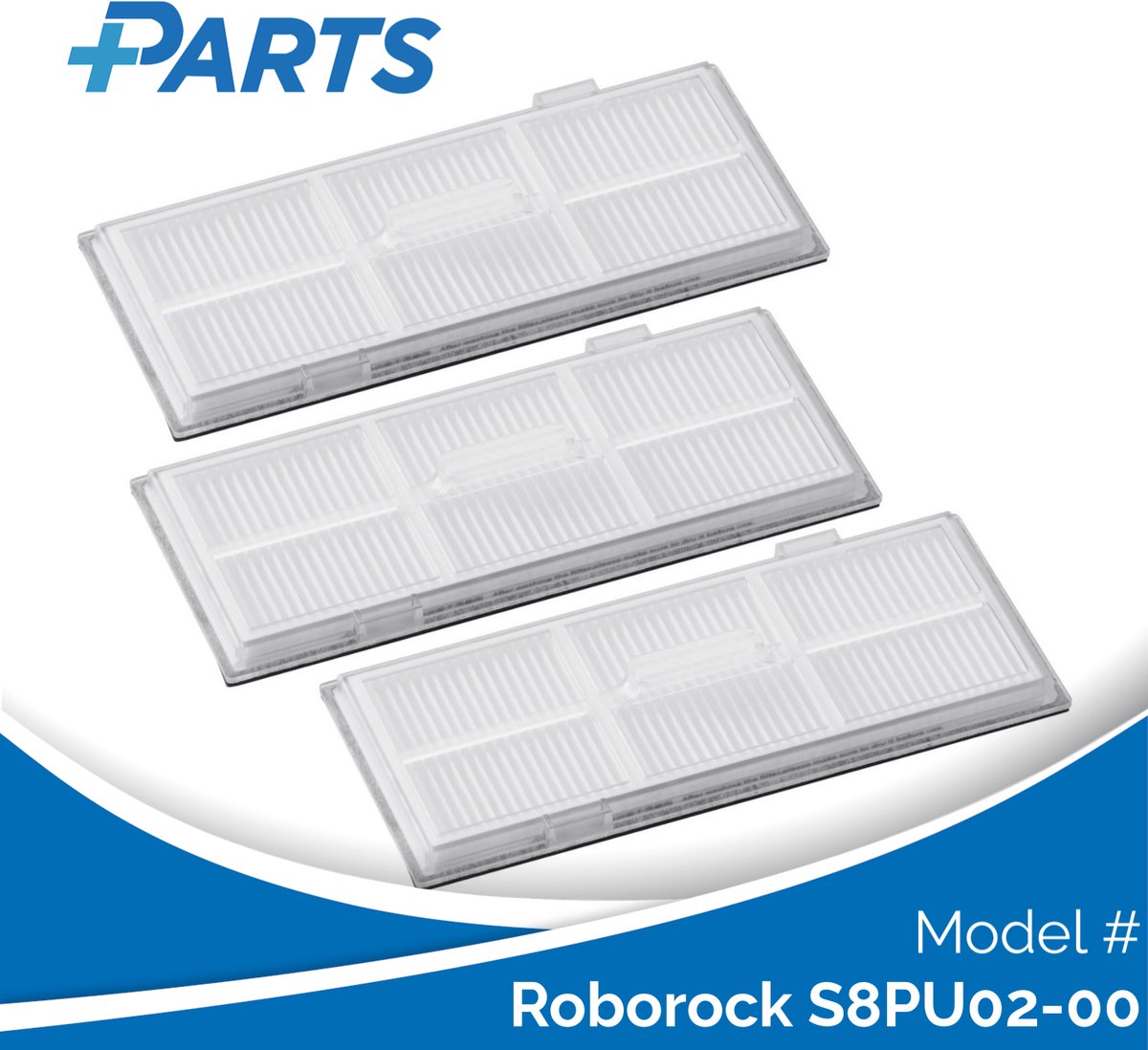 Roborock S8PU02-00 Filters (3 Stuks, Plus.Parts® alternatief voor 8.02.0082)
