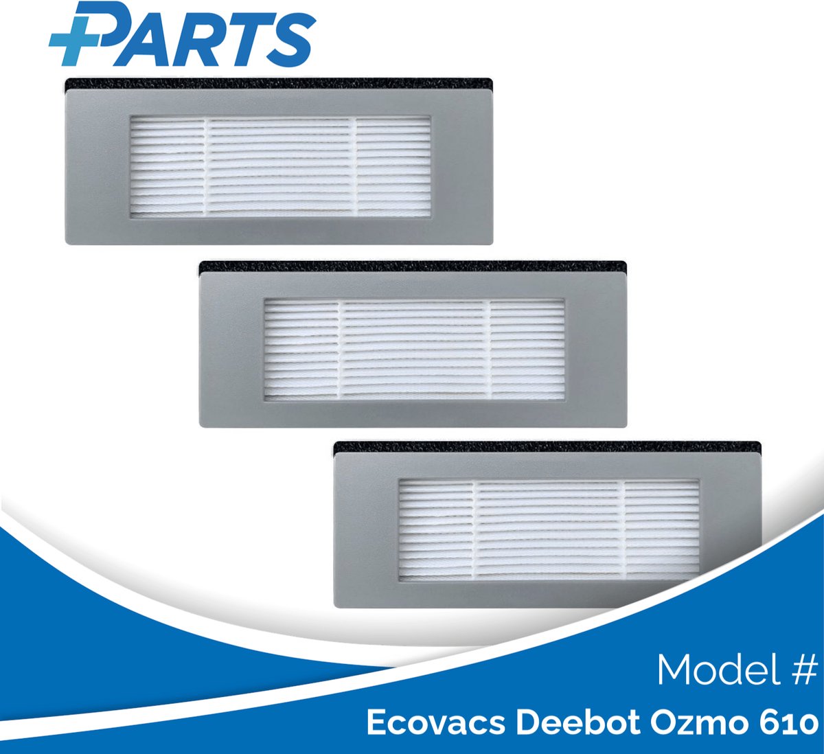 Ecovacs Deebot Ozmo 610 Filters (3 Stuks, Plus.Parts® alternatief voor 201-1628-0022)