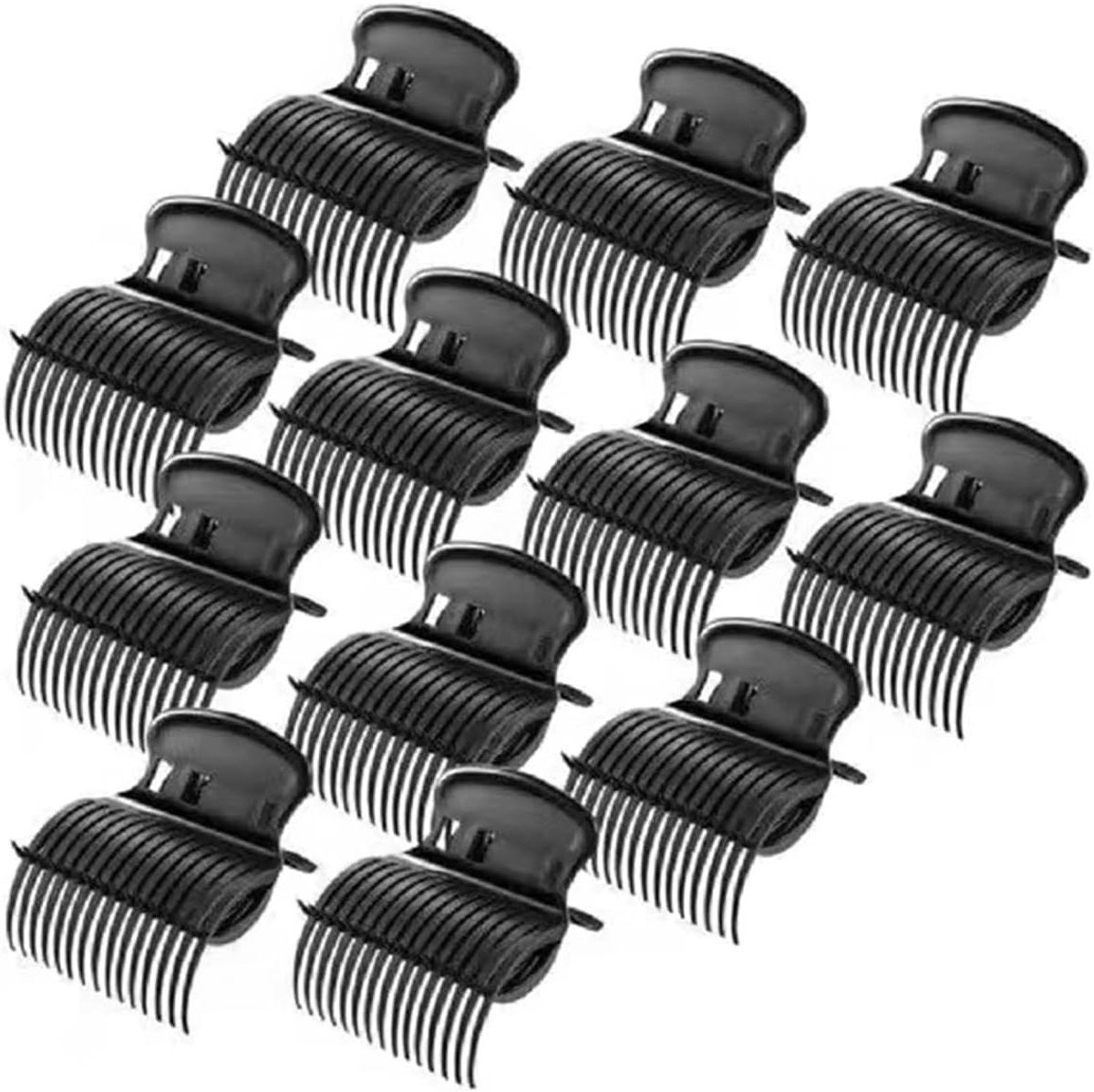 Cocoplus -12 stks Krullende Clips - Haar Styling - Warmte-Geïsoleerde - Haar Salon - Vervanging Pack - Professionele Haar Styling Tools - Geschikt voor Alle Haartypes - Zwart