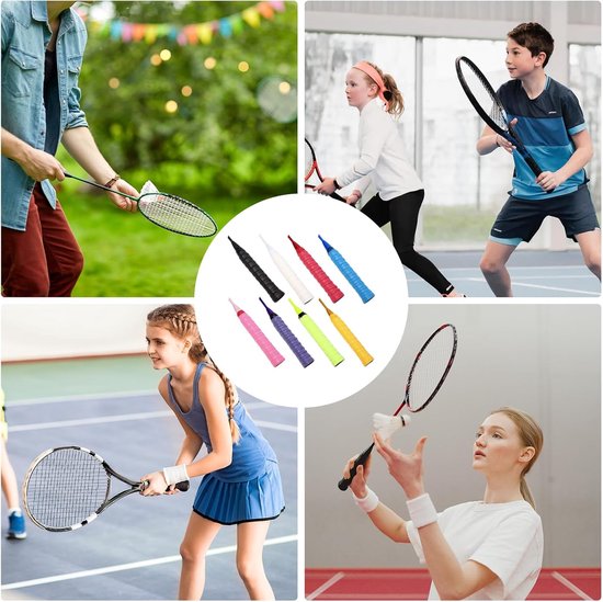 Grip Band voor Badminton Racket - Pack van 8 - 110 cm - Zelfklevend ...