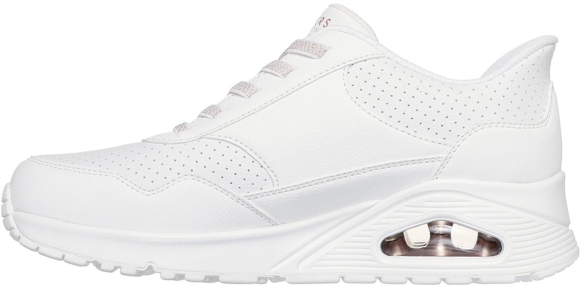 Skechers Instapper Hands-Free Slip-Ins Uno Banksia Luxe 177118 WHT White