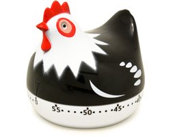 Kookwekker - Mechanische timers - Kunststof - Kookwekker Digitaal - Tijdmanagement - Cartoon dieren timer - Kookwekker analoog - 60 minuten - Geen batterij nodig - Geschikt voor bakken, koken, grillen en lesgeven in de klas - 6.5*6.7cm - Zwart