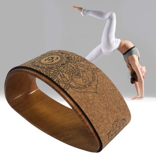 Cork Yoga Wheel - Stretch Hulpmiddel voor Flexibiliteit en Rugondersteuning — afbeelding 5