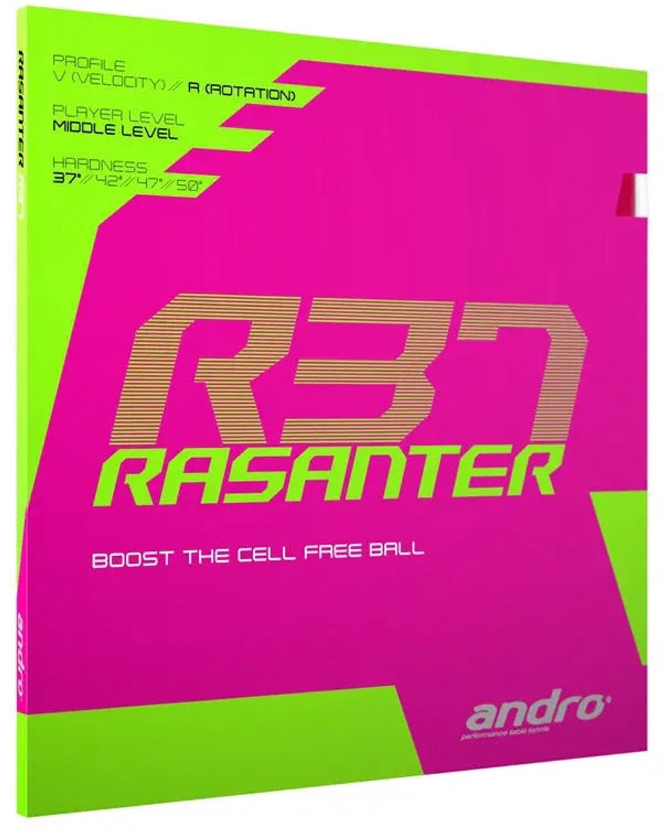 Andro - Rasanter R37 - Zwart - Max - Tafeltennis Rubbers