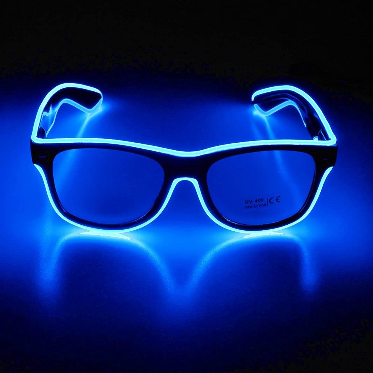 Glow Party Bril met EL Draad voor Rave en Cosplay Feestjes Blauw
