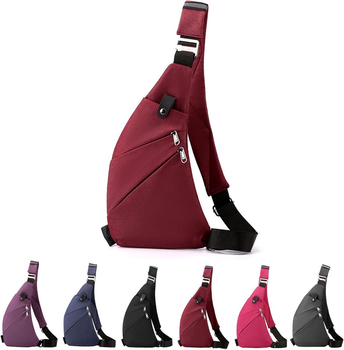 Anti-diefstal schoudertas - compacte crossbody tas voor heren en dames