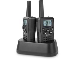 Alecto Walkie Talkie FR200BK - Set van 2 Portofoons - 10 km Bereik - 8 Kanalen - Oplaadbaar USB-C - Zwart