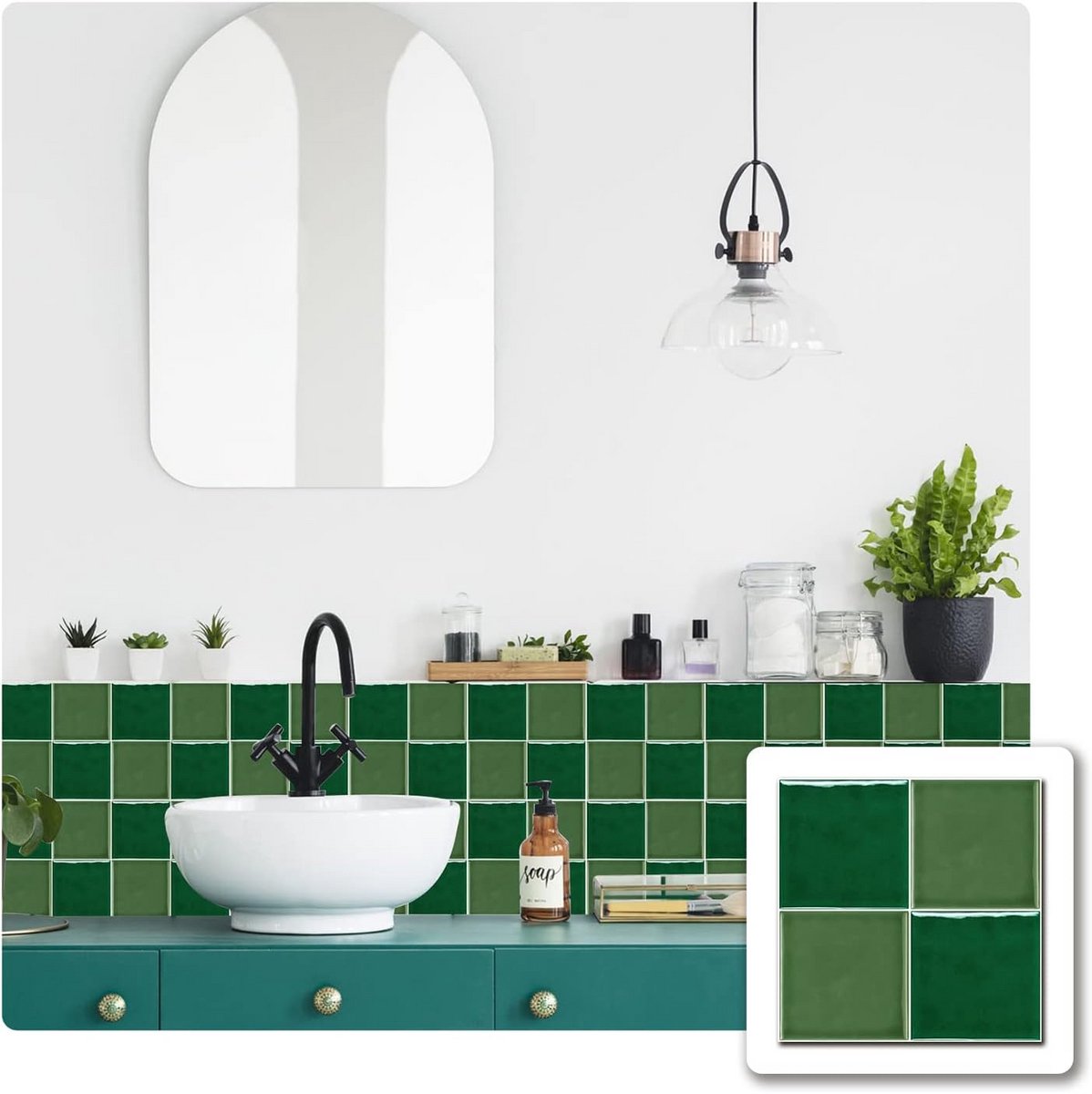 Zelfklevende Mozaïek Tegelstickers voor Keuken en Badkamer - Waterdicht en Eenvoudig Aan t