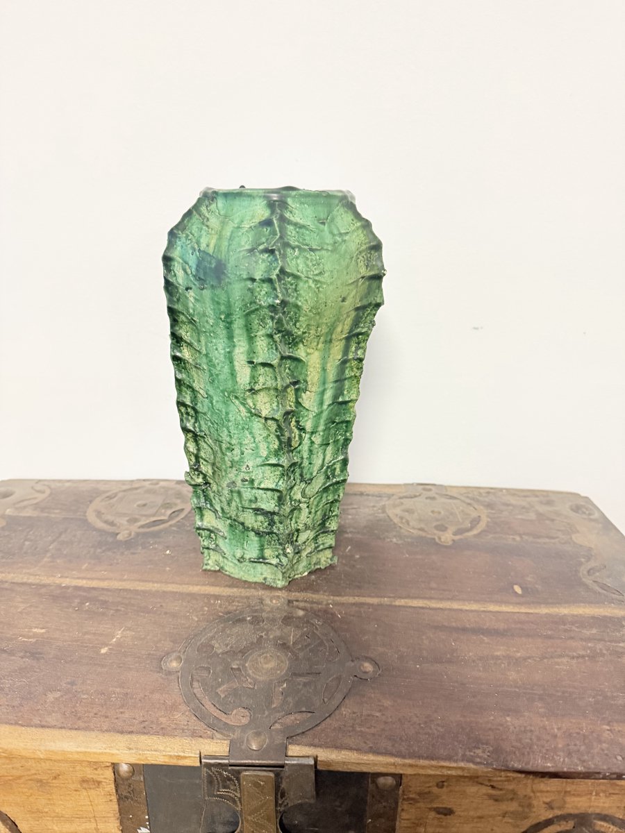 Tamegroute Vaas | 29 cm Groen | Marokkaanse Aardewerk Groen | Moroccan Garden Handgemaakt