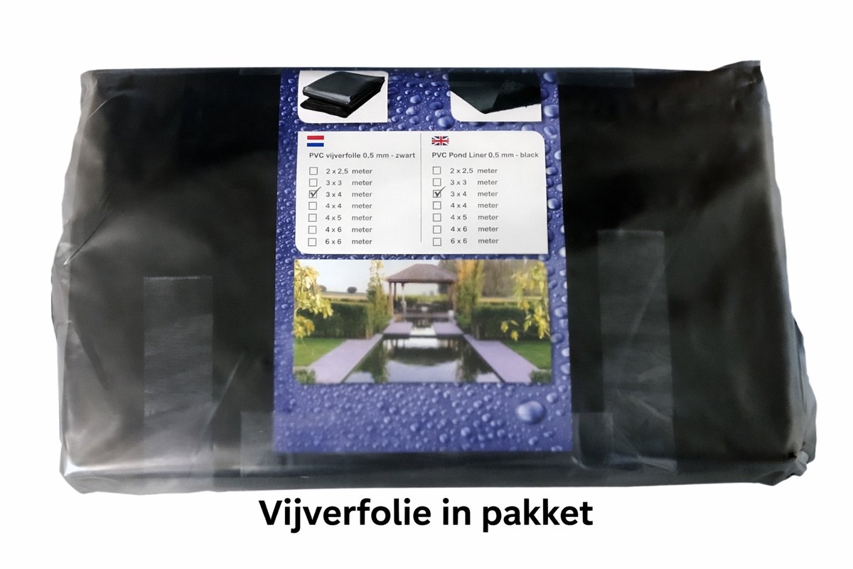 Vijverfolie pakket - 5x6 mtr - dikte 0.5mm – PVC
