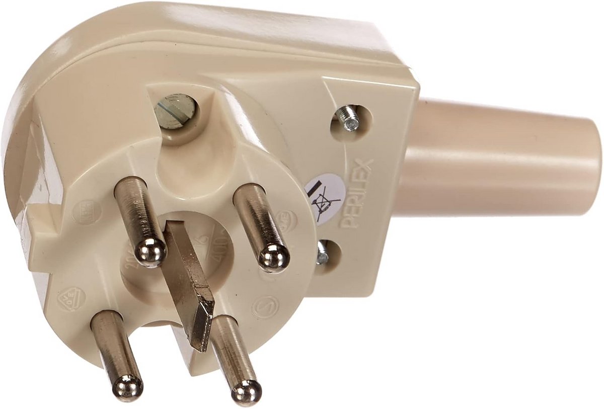 Hoekstekker 16A 5-polig (3P+N+E) 415V voor Perilex aansluiting