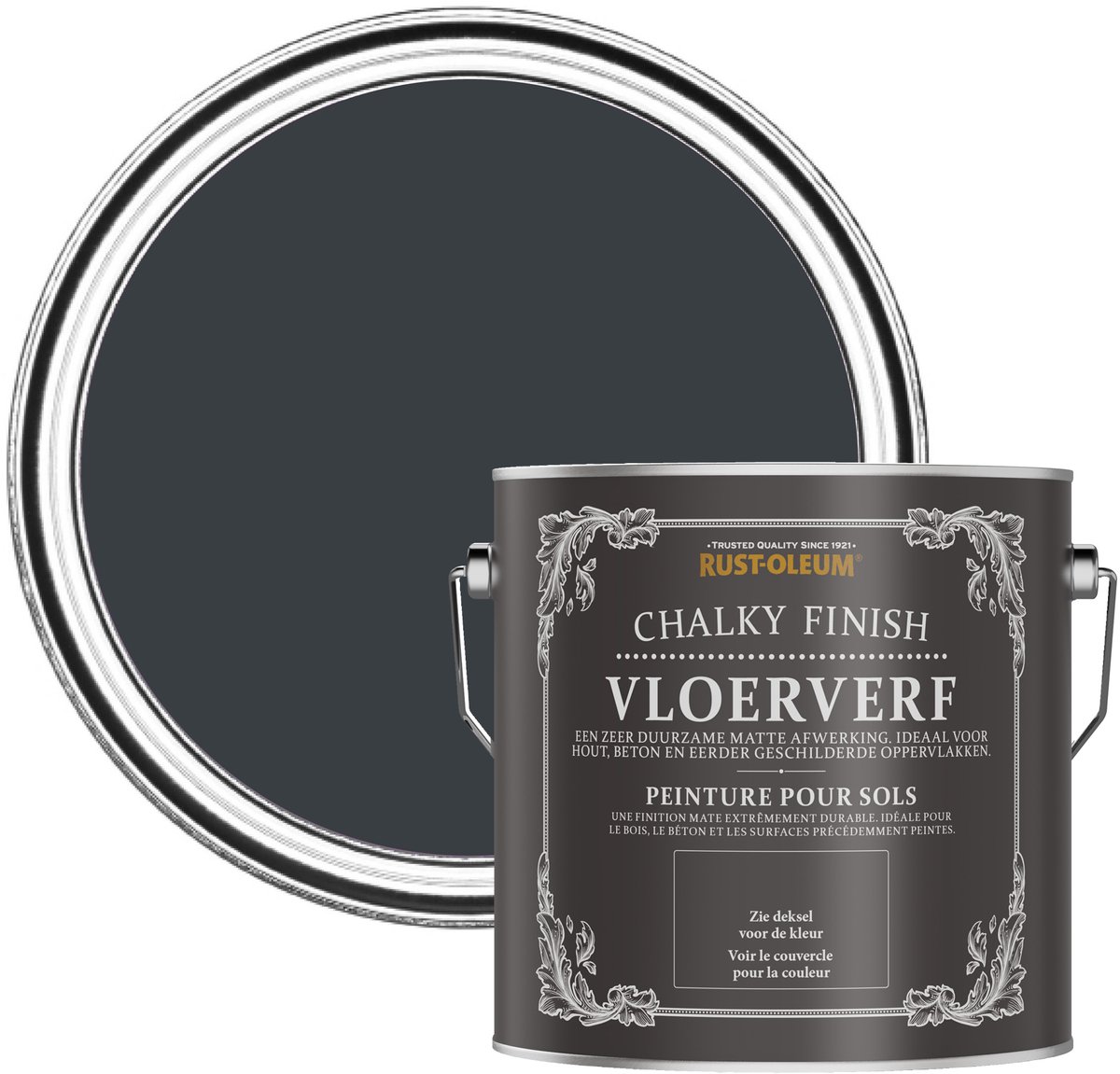Rust-Oleum Vloerverf Chalky - Antraciet 2,5l