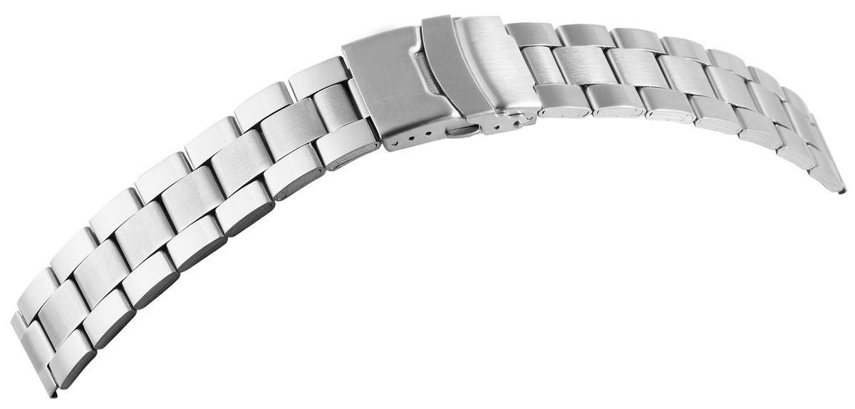 Steinmeister Steinmeister heren vervangende armband 8200029 roestvrij staal, zilverkleurig, 18 mm - 24 mm