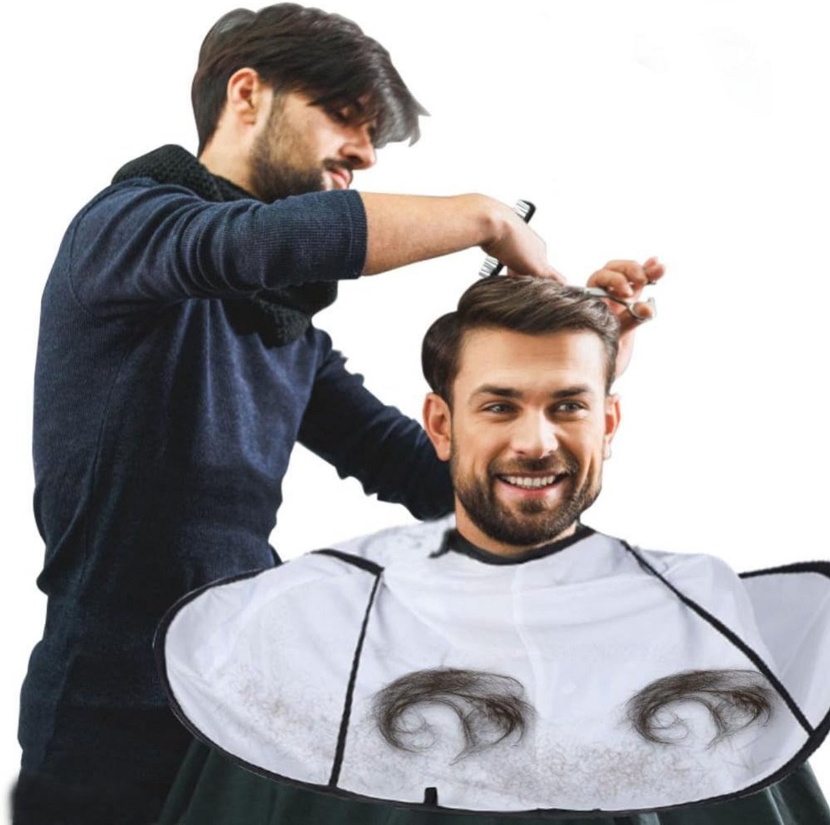 Professionele Kapperscape met Paraplufunctie voor Thuiskappers en Salons - Wit