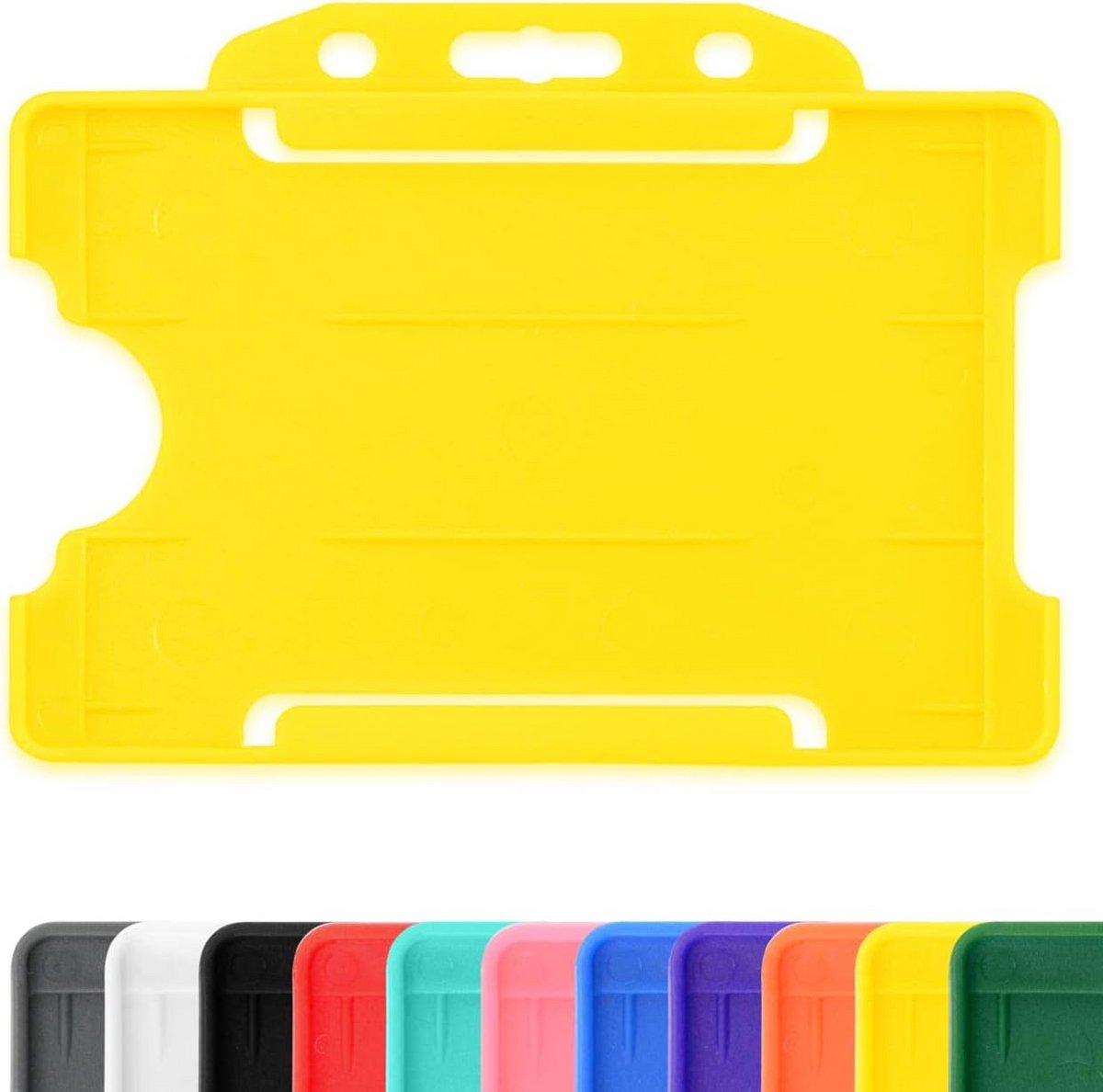 10x Witte Horizontale ID-Kaarthouder / Pasjeshouder voor Creditcardformaat (86x54mm)
