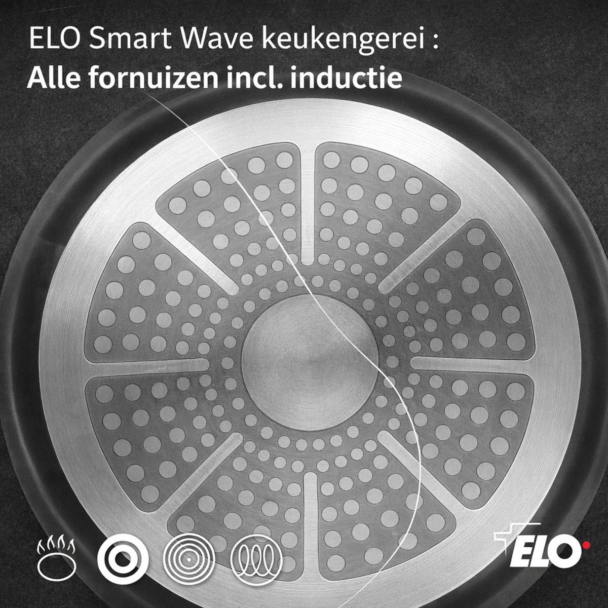 Pan 16 cm anti-aanbak zonder PFAS Elo Smart Wave