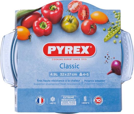 Plat à four Pyrex Classic Easy Grip 3,5 l + 1,4 l - 32 x 27 x 14 cm