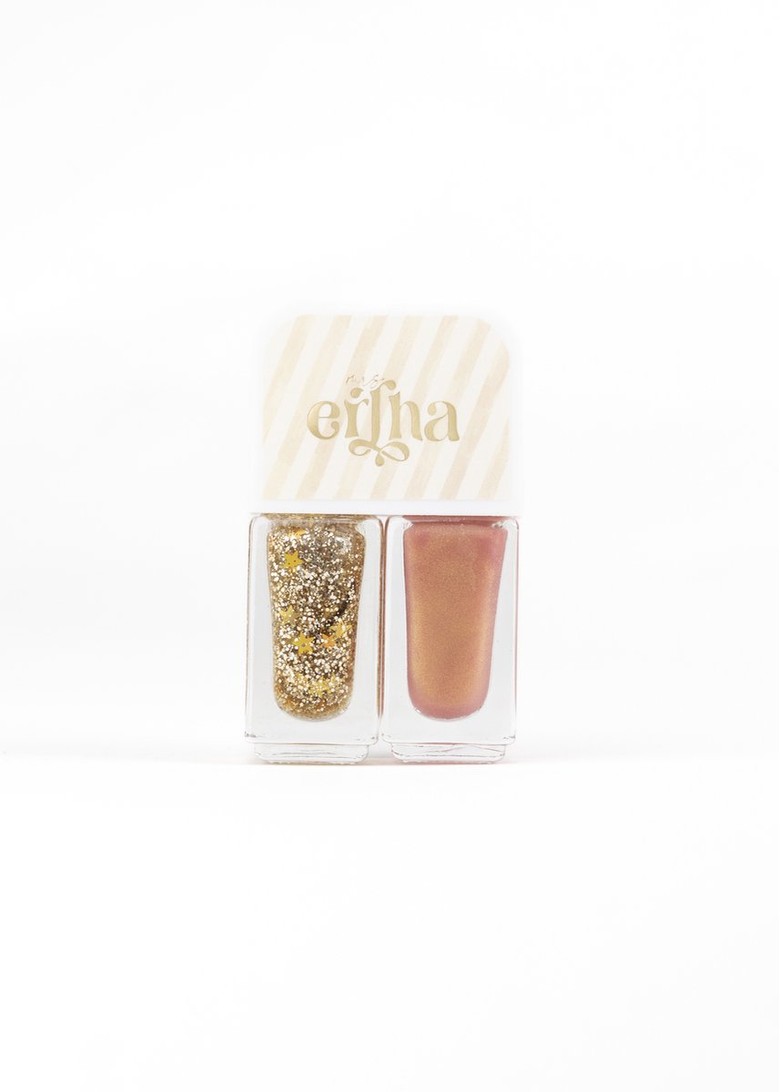 Mrs Ertha - Kindernagellak - Twinkle Toast - nagellak op waterbasis - Peel off - kids polish - glitter nagellak - kindermake-up - afwasbaar