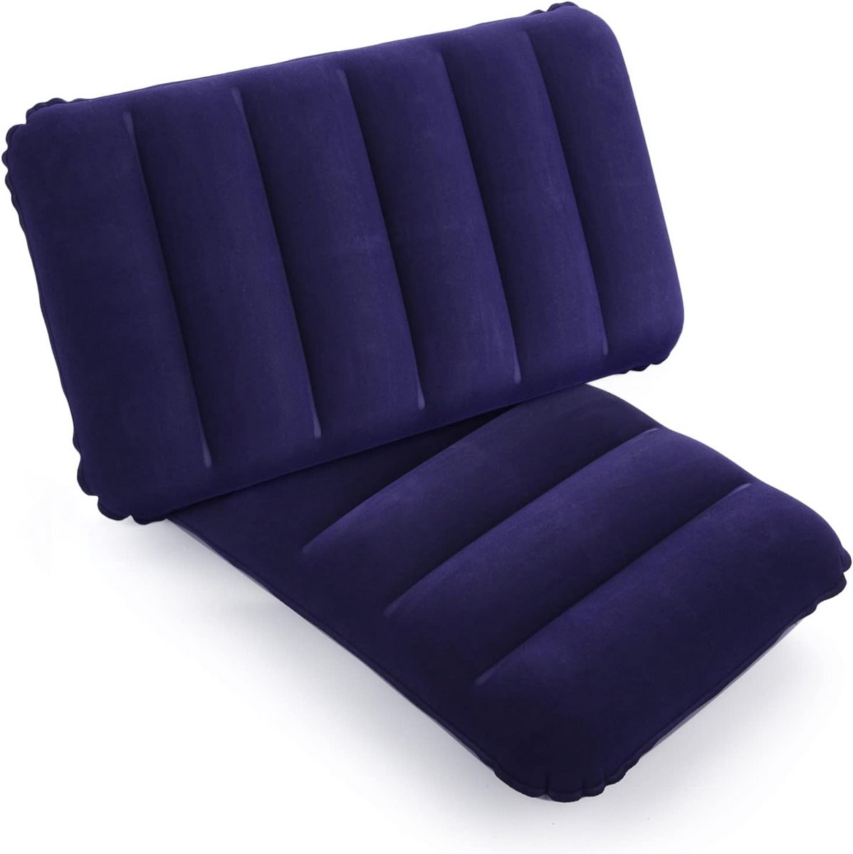 Set van 2 Opblaasbare Kussens - Compact Reiskussen, Campingkussen en Strandkussen - Blauw