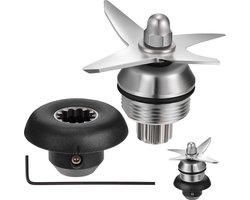 Geschikt voor Vita-Mix mixer 2-delige waaierconstructie, 4-blads, droog-/natijswaaierconstructie, Geschikt voor Vitamix 5200 serie.