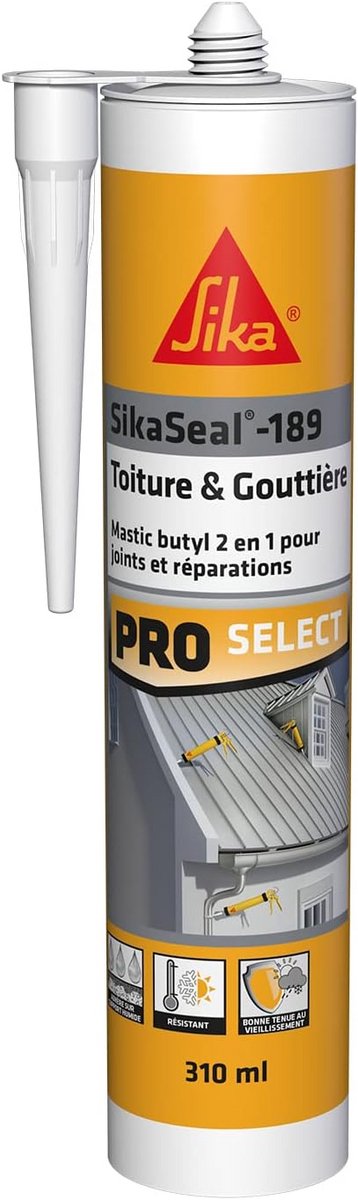 2-in-1 butylkit voor goten en daken grijs 310ml