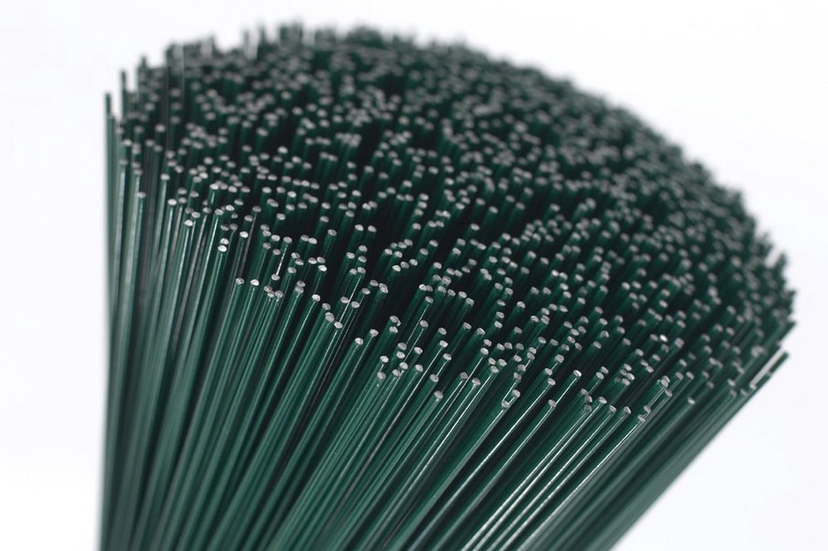 Dunne Stompdraad 22 Gauge (250g/0.7mm) - 10 Inch Groen voor Bloemisten en Knutselwerk