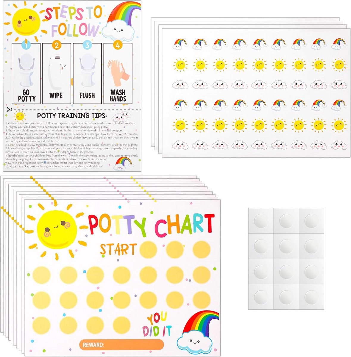 Potty Training Schema met Beloningsstickers voor Kinderen - Succes Motiverend