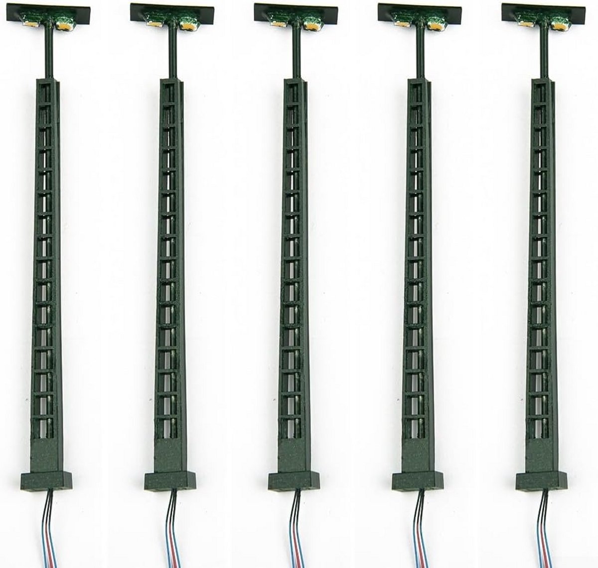 Modelbouwlampen voor Modelspoor 1:160 | 5 stuks N-schaal lichtmasten