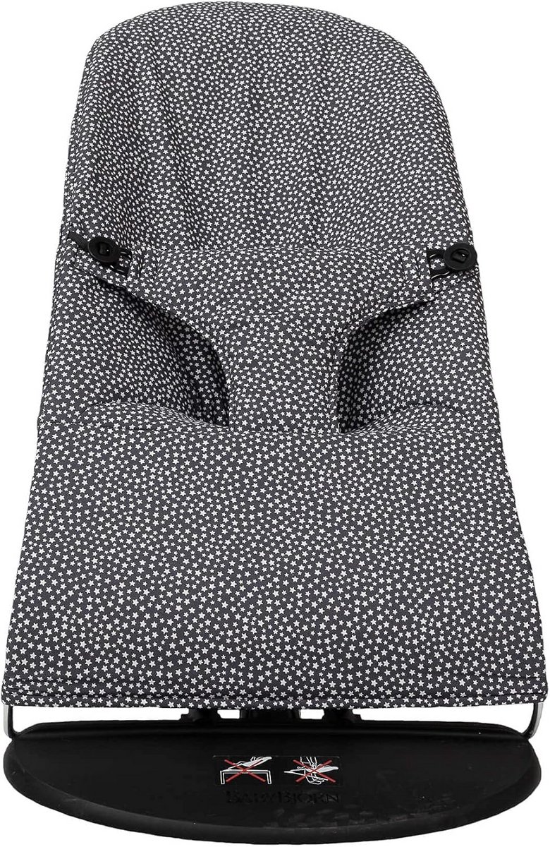 Grijze Hangmat met Sterretjes voor Baby, 100% Biologisch Katoen, Geschikt voor Babybjörn Balance, Soft en Bliss