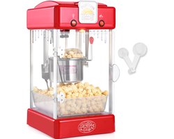 VEVOR Popcornmachine Maker Popcornmachine Popcornmachine Bioscoop Popcorn 300W 2.5oz Rood