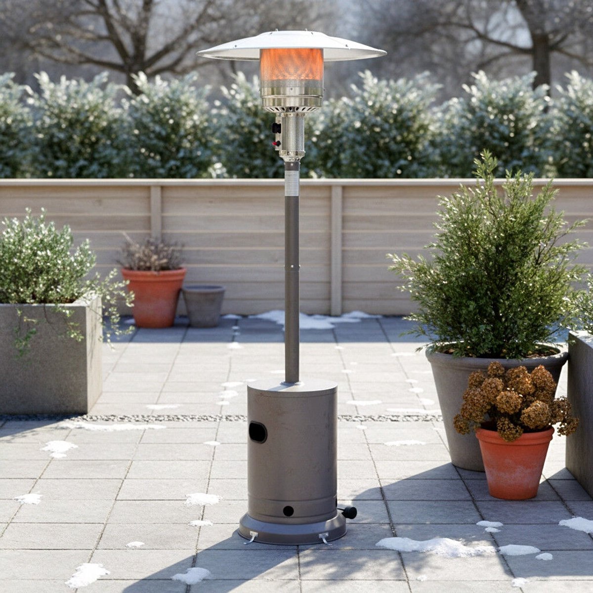 HEAT Solvarme Gasheater - Luxe Lounge Terrasverwarmer - 30 mbar - Zwart - 13.000 W - Verrijdbare Heater voor Tuin & Terras – foto 2