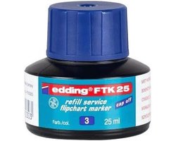 Merkloos Navulinkt Flipchartmarker - Inkt Flesje - Schrijfgerei Bijvullen - Capillair Systeem - 25 ml - Blauw