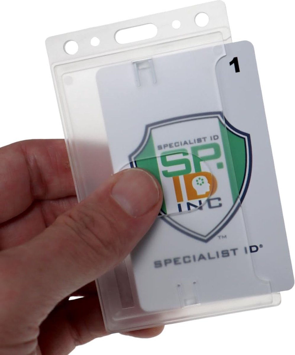 Badge Houder - Kaarthouder - Veilig Identificeren - Frosted Afwerking - 20x8 cm - Helder