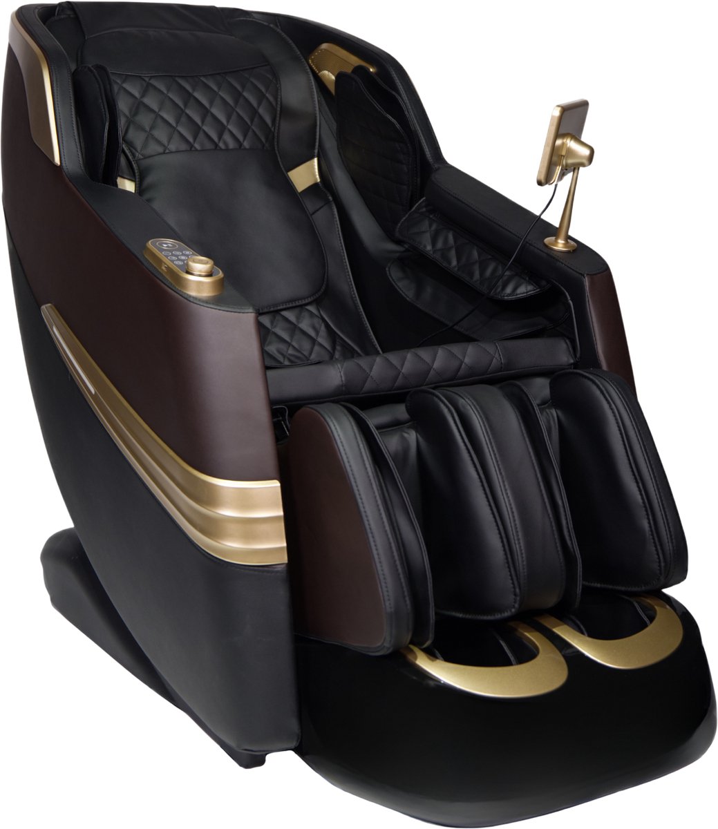 AlienComfort™ - Shiatsu Massagestoel - VERUNA - 12 Premium Rollers & 18 Airbags - Uitgebreide Voetenmassage - Massage - Surround sound - Massage stoel - Massagestoel Elektrisch - Massage apparaat