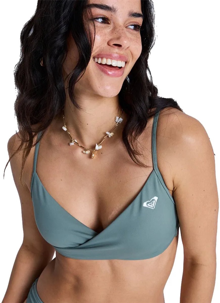 Roxy Essentials Sd Wrap Bralette Bikinitop L Vrouw Groen