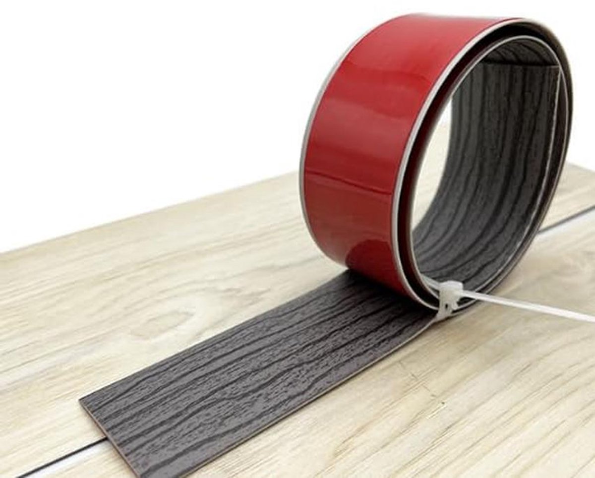 Zelfklevend Afdek- en Overgangsprofiel - Waterdicht Rubber - Voor Vloeren en Wanden - Donkergrijs, 10 Meter