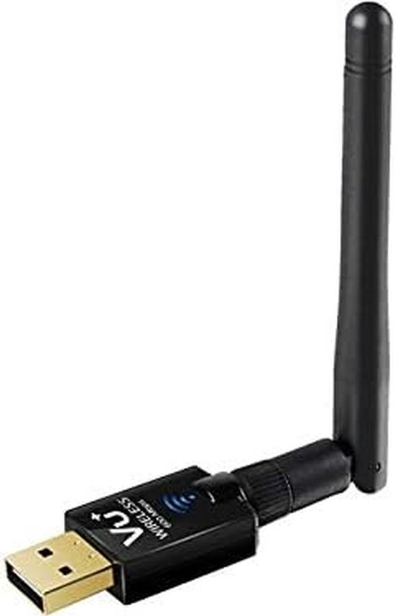 Draadloze USB Adapter - Netwerkkaart WiFi - Internet Verbinding - 600 Mbps Snelheid - Compact Formaat - Zwart
