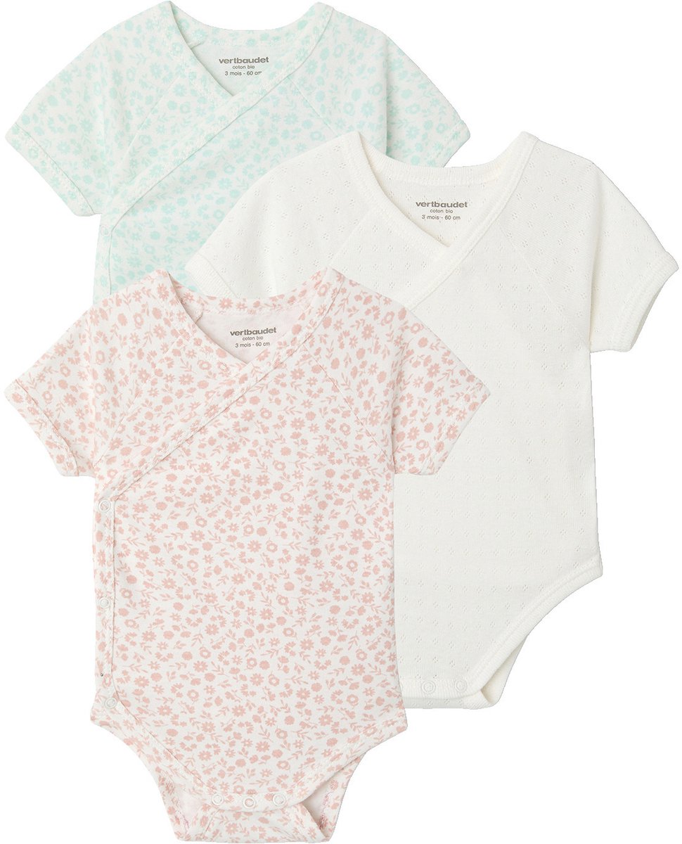 Vertbaudet Set van 3 body's baby meisje MC