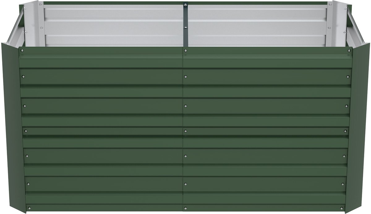 ACXIN Verhoogde Moestuinbak Metaal - Gegalvaniseerd Staal Roestvrij - 435L 120x60x58cm Groen