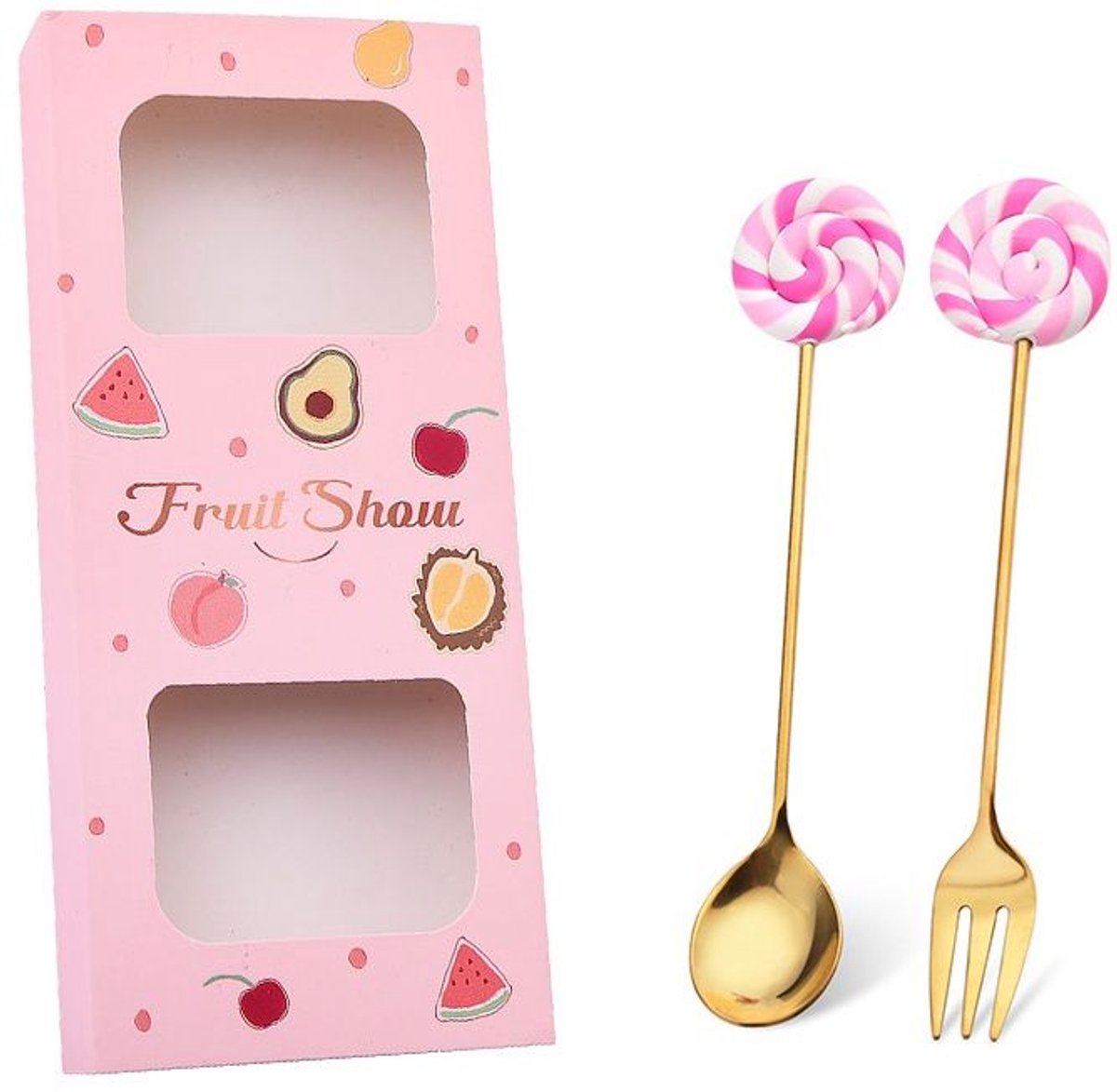 Cadeau set Gebak Bestek 2 stuks - Lollies