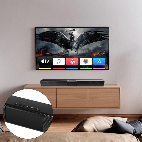 SAVI® Soundbars - Soundbar met DSP-Technologie - Speaker met Bluetooth - Zwart - ‎58cmx 9cmx 9cm; 600 g van Merkloos — afbeelding 3