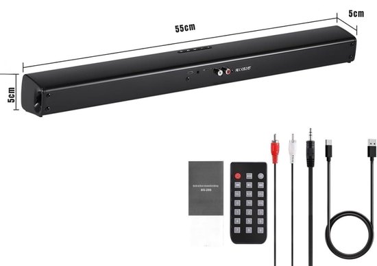 SAVI® Soundbars - Soundbar met DSP-Technologie - Speaker met Bluetooth - Zwart - ‎58cmx 9cmx 9cm; 600 g van Merkloos — afbeelding 5