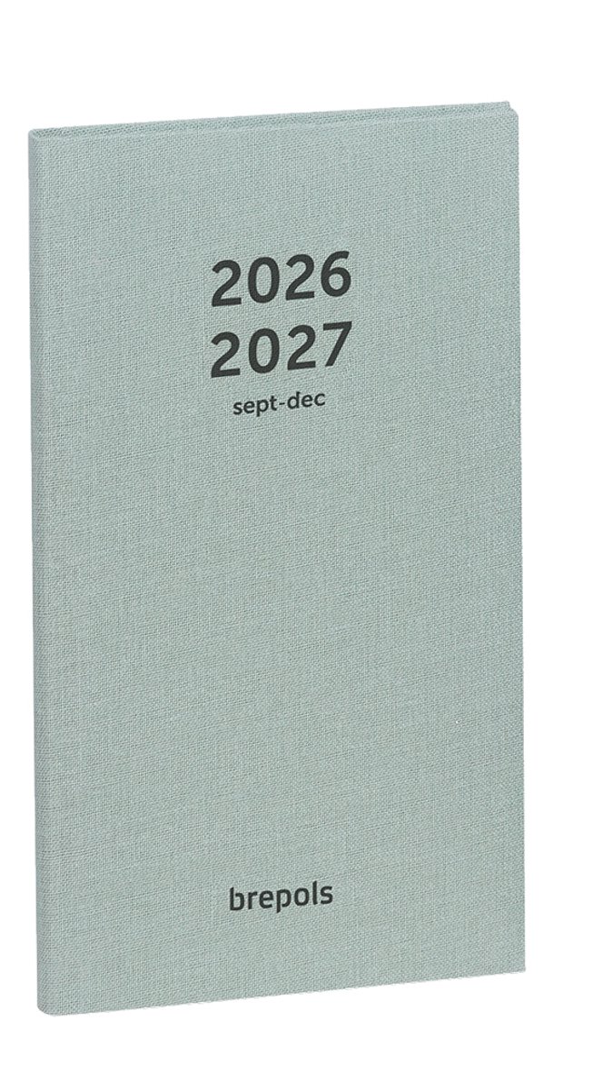 Brepols agenda 2026-2027 - Interplan NATURE - Schoolagenda - 16 maanden - 1 week op 2 pagina's - Gebonden - Groen - 9 x 16 cm