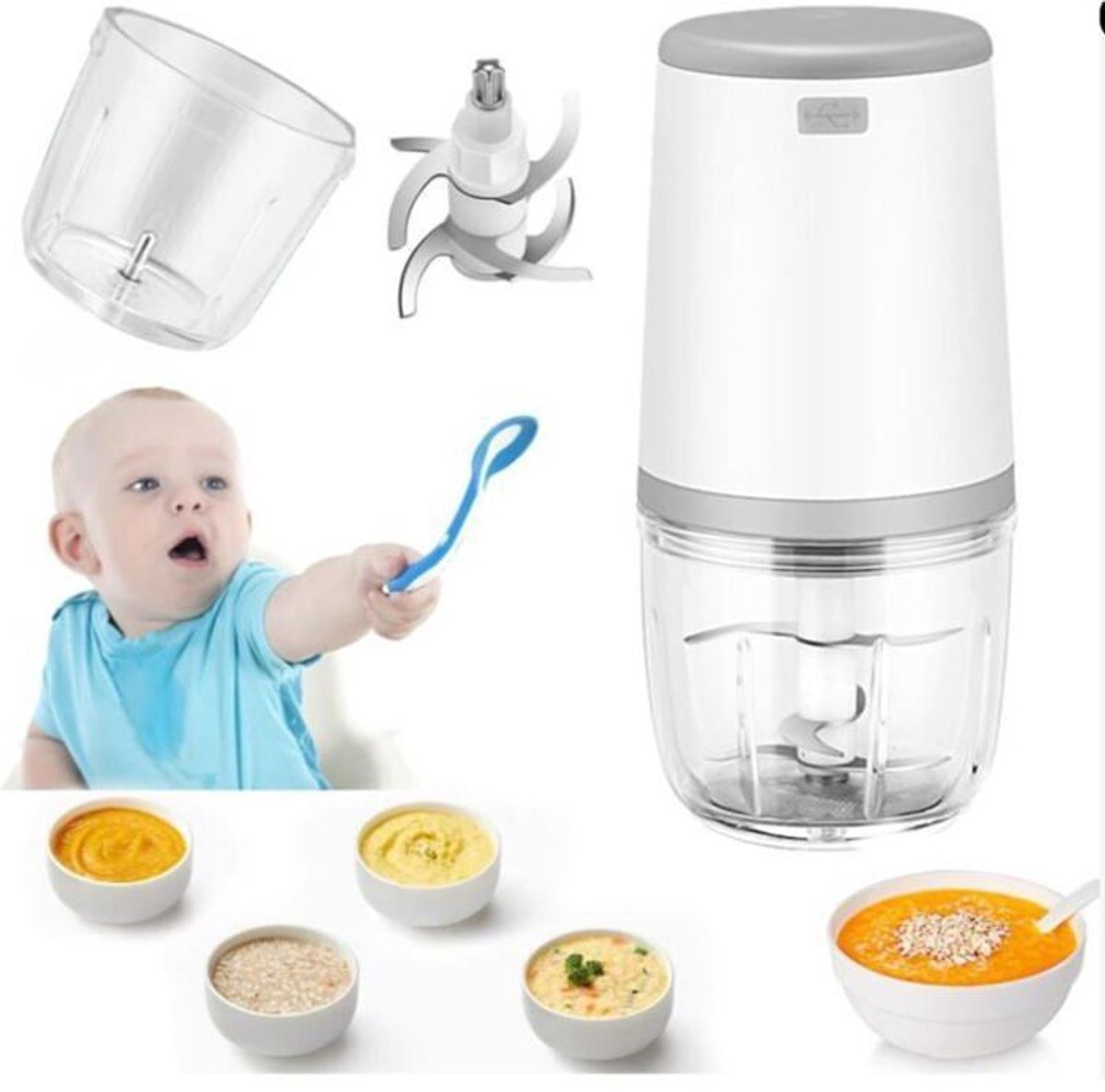 Mini babyblender, mini foodprocessor, 300ml babyblender, mini elektrische hakmolen