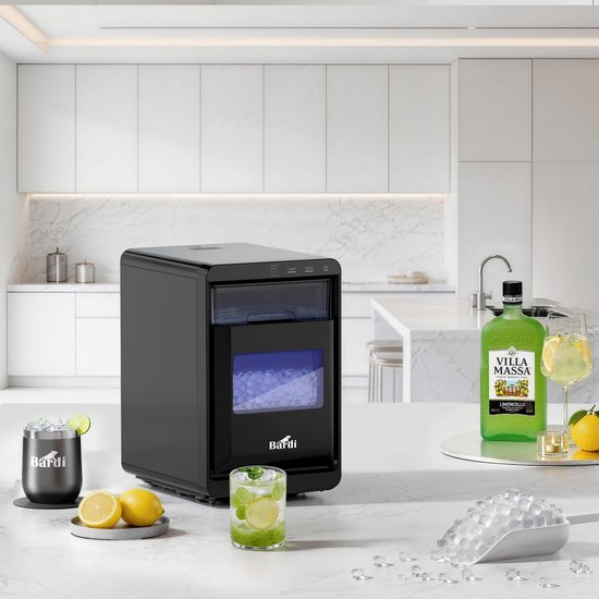 Bardi 1,8L Deluxe IJsblokjesmachine - Crushed ICE machine - Nugget IJsblokjesmachine - LED Verlichting - 20Kg/24 uur. inclusief Thermosbeker - ZWART van Merkloos — afbeelding 5
