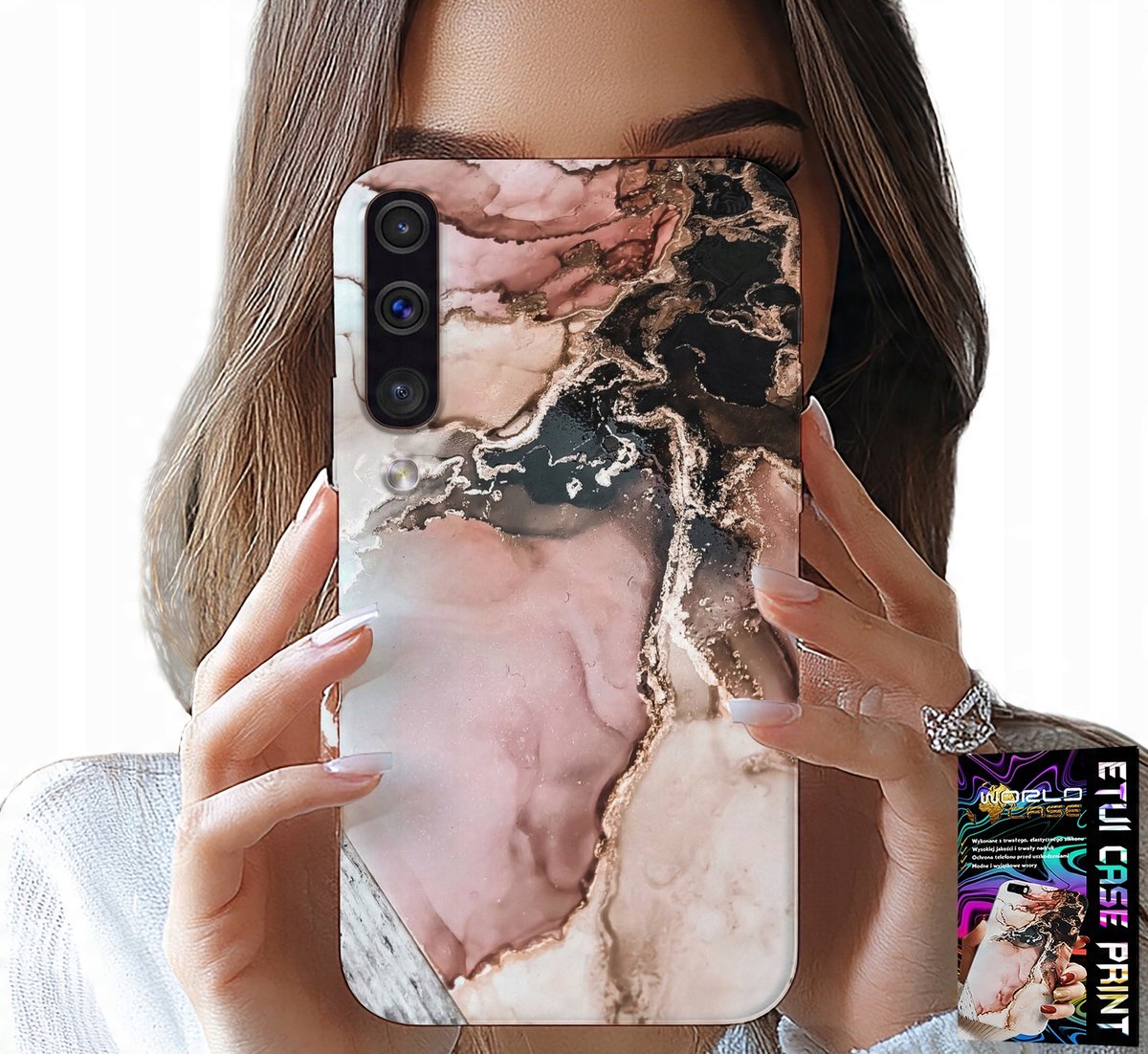 HOESJE VOOR SAMSUNG A50 / A30S - ELEGANT MARMERMODIEUZE PATRONEN + GLAS