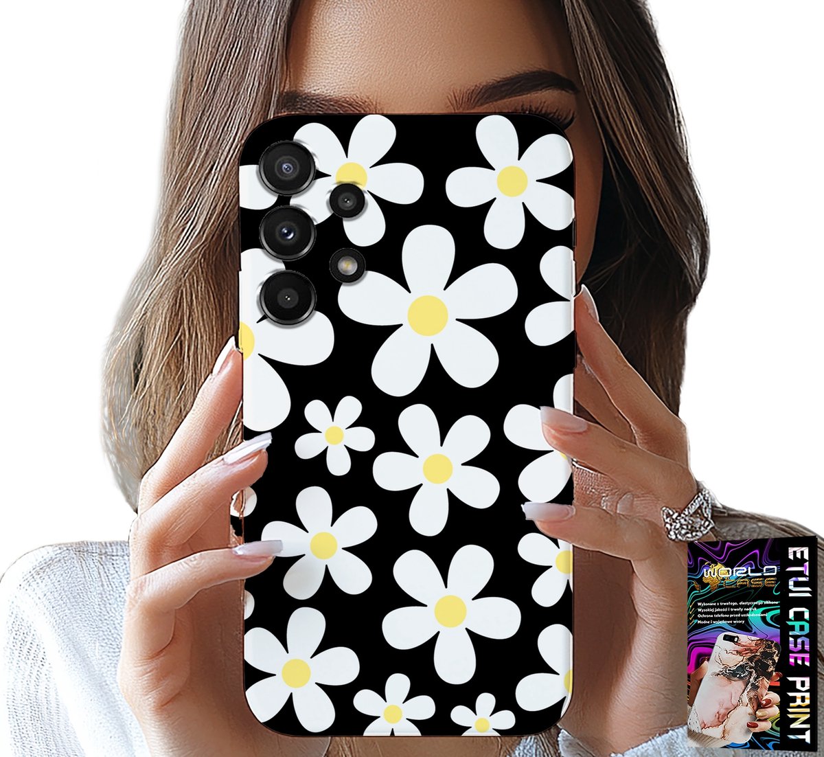 HOESJE VOOR SAMSUNG GALAXY A32 5G - DAISY, DAISIES, FLOWERS, BACK