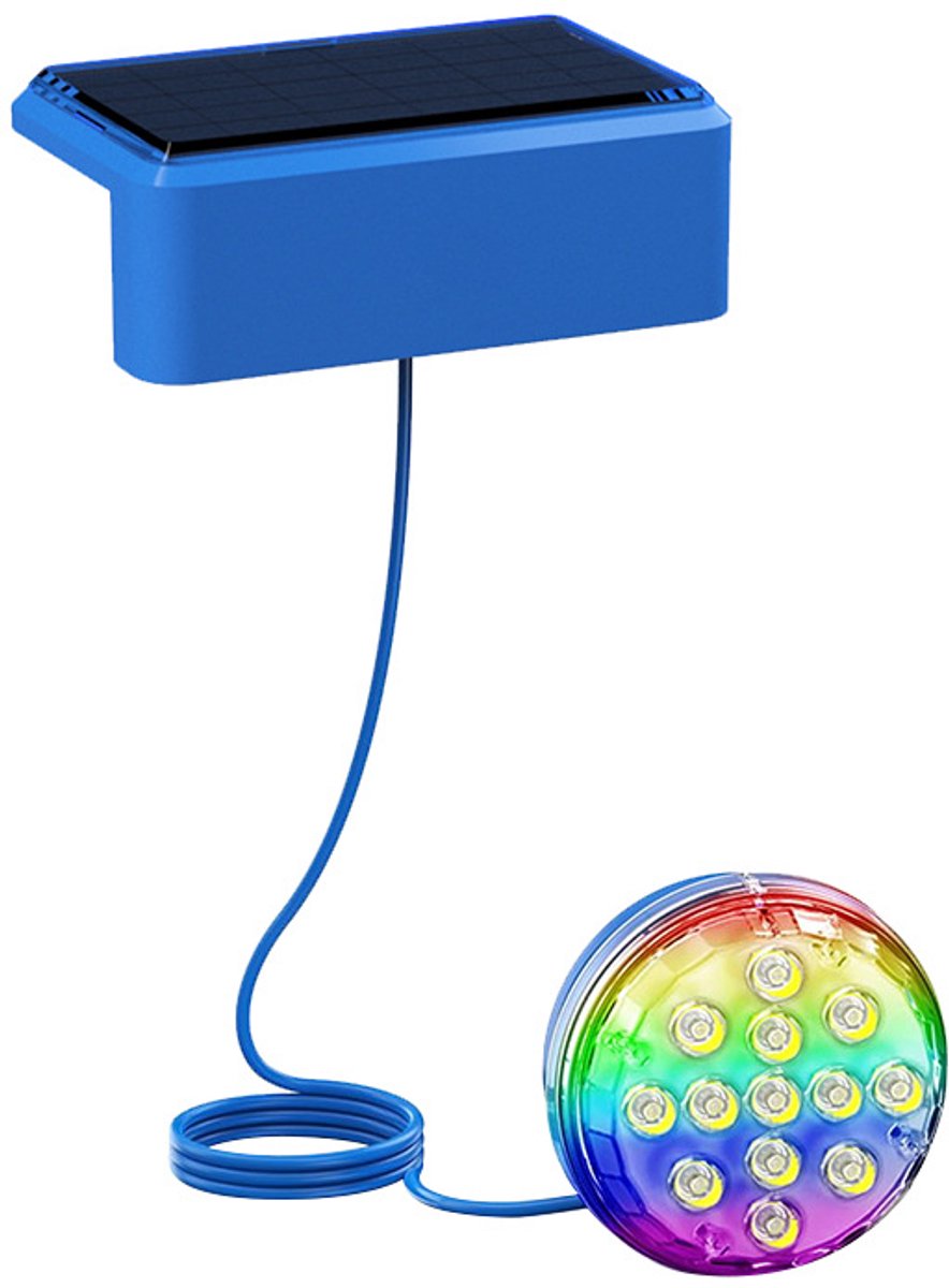 Zwembadverlichting LED - Solar Zwembadlamp - RGB - IP68 Waterdicht - Met Afstandsbediening - Voor Zwembad Vijver Fontein Hek en Muur